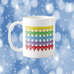 Mug Colorado Colorful Hearts Motif