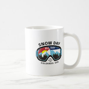 Mug Colorado Snowboard Snow Rocky Skiing Mountain D