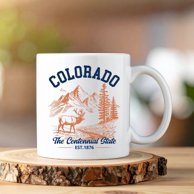 Mug Colorado The Centennial State | Deer & Mountain (Créateur téléchargé)
