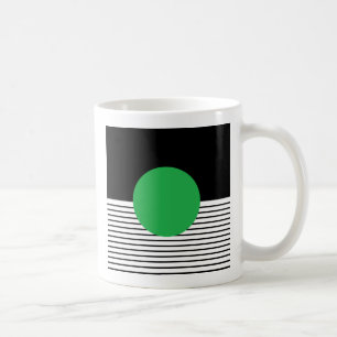 Mug Colorbloc noir blanc et cercle vert