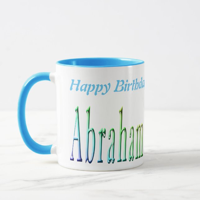 Mug Coloré Abraham Boys Nom Logo, (Gauche)