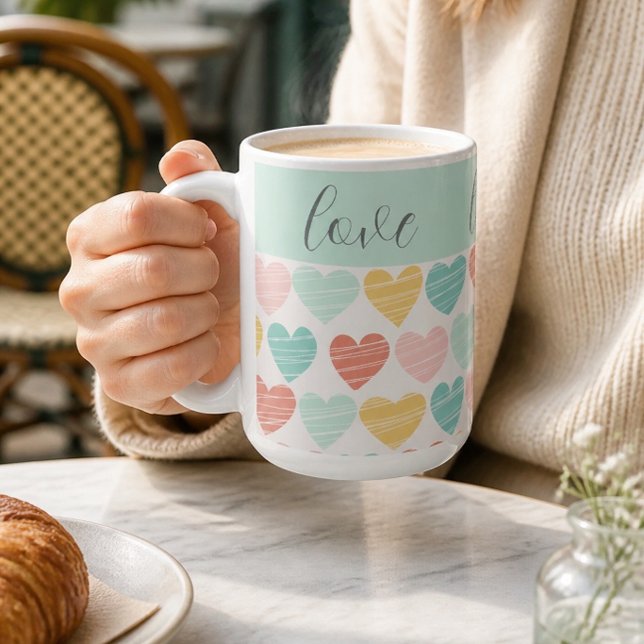 Mug Coloré Amour et Cœurs (Créateur téléchargé)