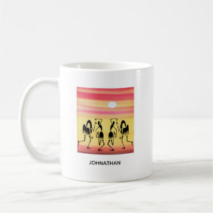 Mug Coloré, Aquarelle, Danse du coucher de soleil