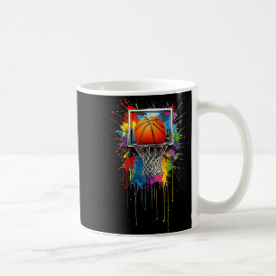 Mug Coloré Basketball Teinture Couleur Splash Hoop Net