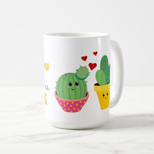 Mug Coloré Cactus embrasse amusant romantique Saint Va