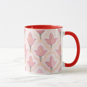 Mug Coloré classique tulipe motif pour famille rose ro