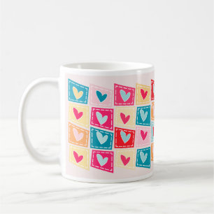 Mug Coloré Coeur mignon Motif Valentines Day
