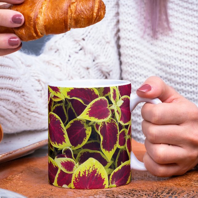 Mug Coloré Coleus Plante Feuille Floral (In Situ Food)