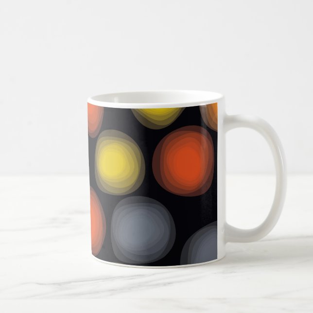 Mug Coloré, cool, moderne, tendance abstraction fleur (Droite)