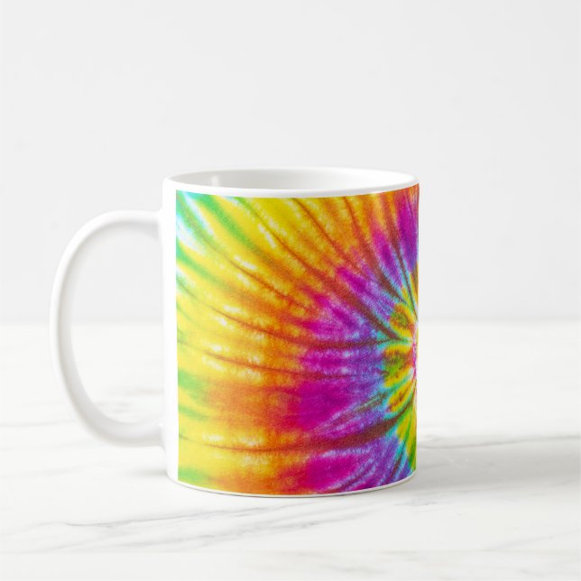 Mug Coloré Cravate-Dye -Dye Abstrait. (Gauche)