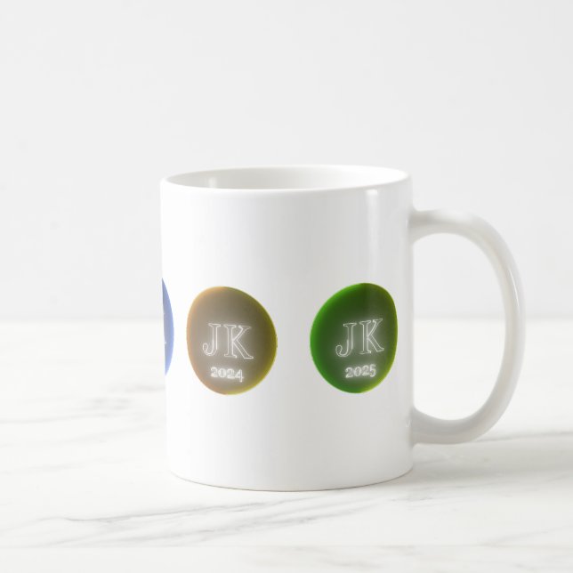 Mug coloré de cinq ans (Droite)