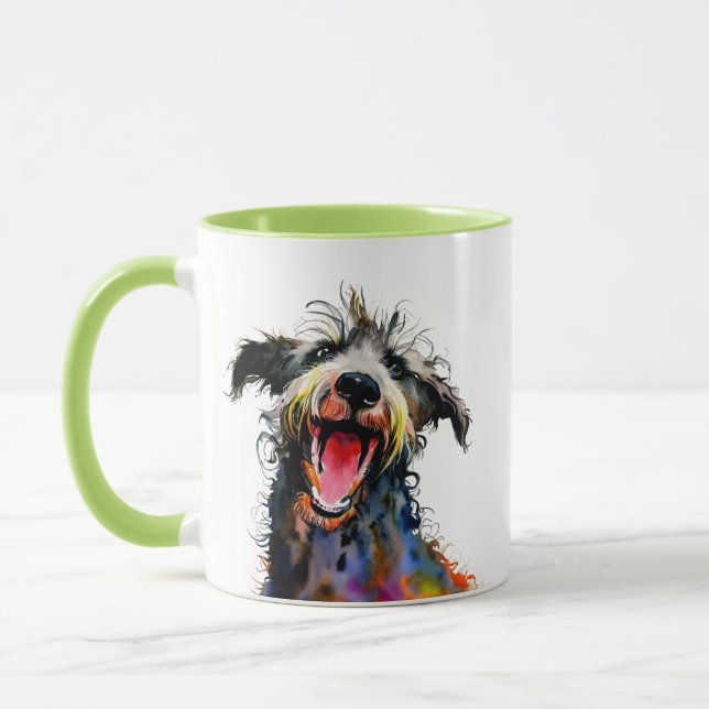 Mug Coloré et mignon Deerhound Art (Gauche)