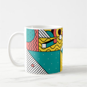 Mug Coloré géométrique : motif abstrait.