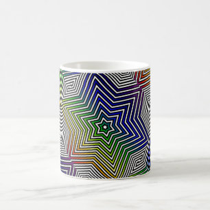 Mug Coloré Graphique géométrique Rainbow Star Thé de c