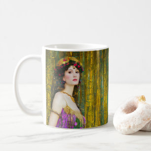 Mug Coloré Klimt Style Collage Portrait d'une femme