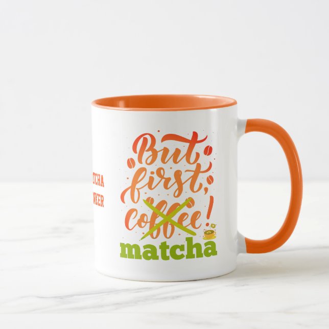 Mug Coloré MAIS PREMIER MATCHA Fun Latte Drinker (Droite)