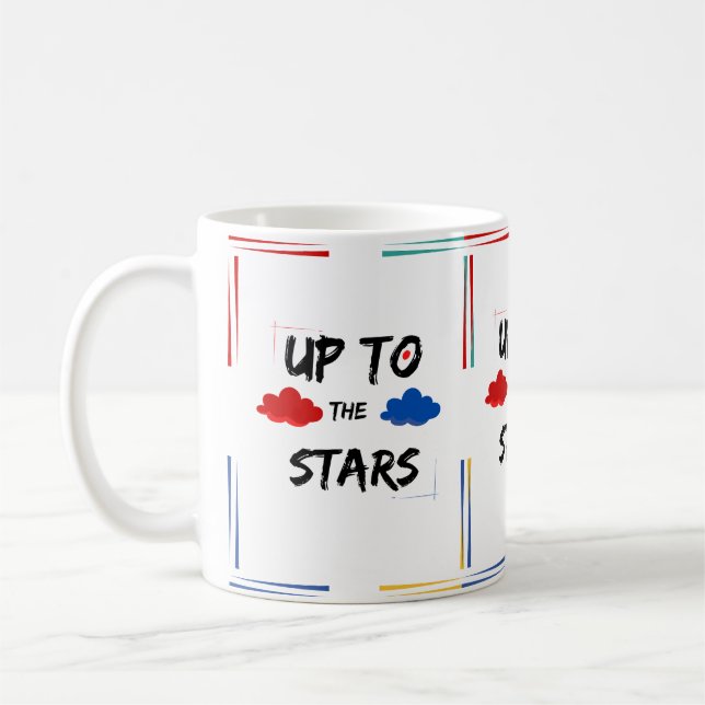 Mug coloré Motivationnel "Jusqu'aux étoiles" (Gauche)