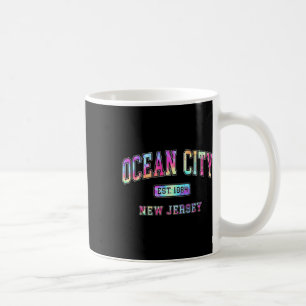 Mug Coloré Ocean City Nj 1884 Tie Dye Plage Plage Va
