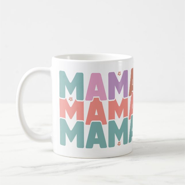 Mug Coloré Pastel MAMA Cadeau Maman (Gauche)