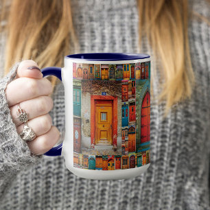 Mug Coloré Porte De Chauffage Maison Pour Papa Voyage