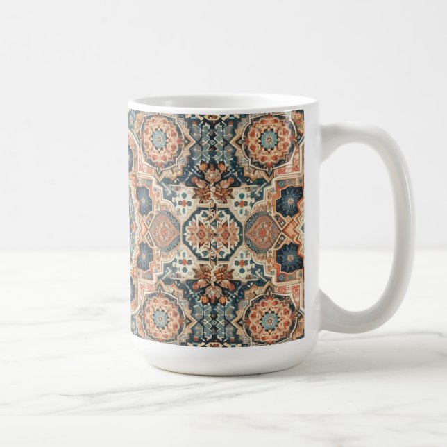 Mug Coloré traditionnel marocain Motif de tapis (Droite)
