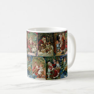 Mug Coloré Vintage Père Noël Collage