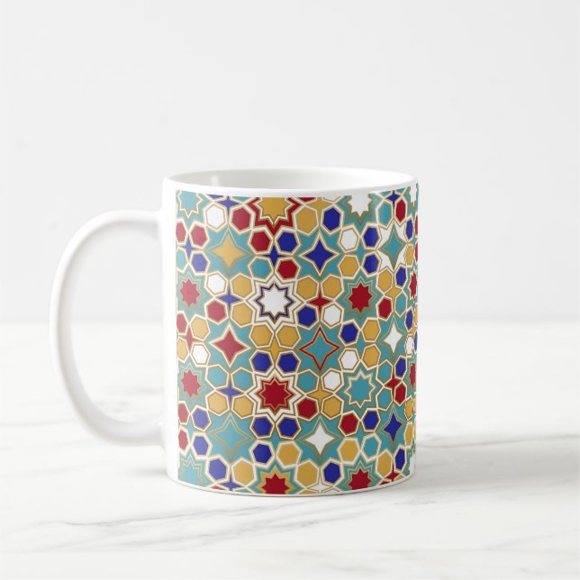 Mug Colorée mosaïque islamique Motif sans couture (Gauche)