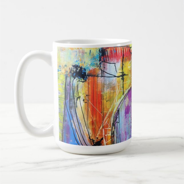 Mug Colorful Abstract Geometric  (Gauche)