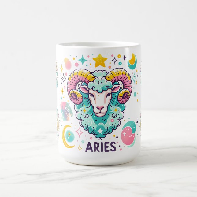 Mug Colorful Aries Zodiac Astrology Sign (Centre)