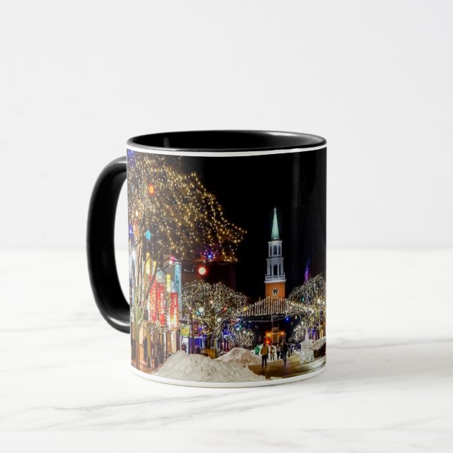 Mug Colorful Christmas Eve Snow City Black (Devant gauche)
