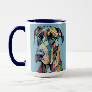 Mug Colorful Cubist Great Dane
