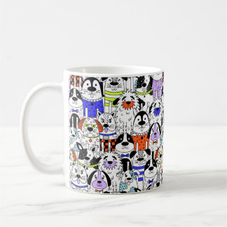 Mug Colorful Dog Crowd Pattern Medium Gift Bag