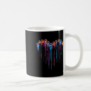 Mug Colorful Driving Empreinte de patte Heart Pet Love
