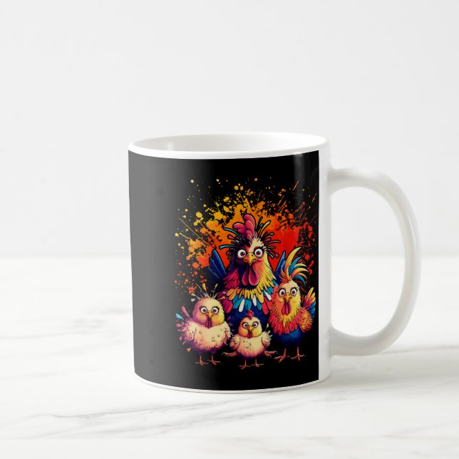 Mug Colorful Funny Chicken Art  (Droite)