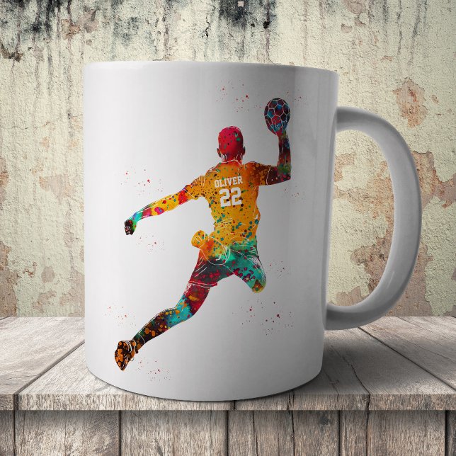 Mug Colorful Handball Player (Créateur téléchargé)