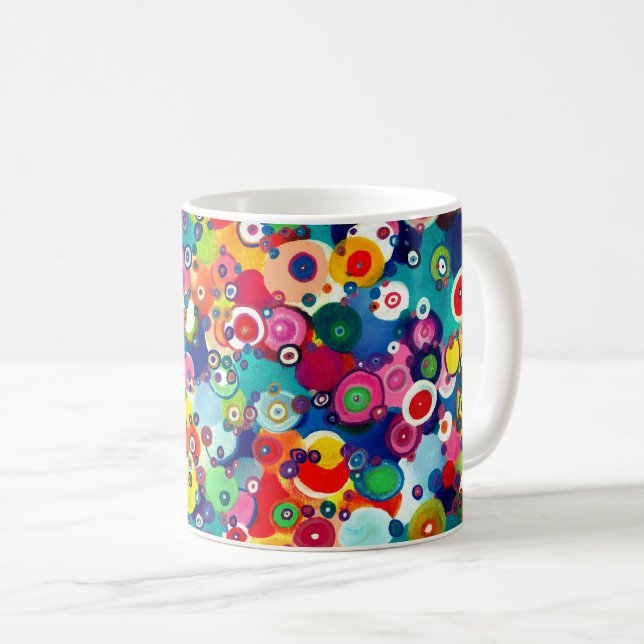 Mug Colorful Happy Little Circles Oeuvre originale (Devant droit)
