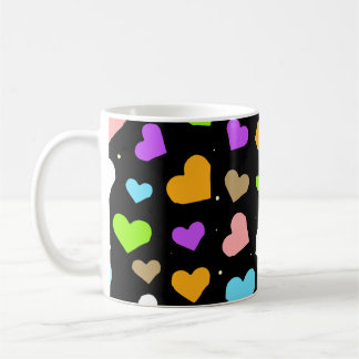 Mug Colorful Hearts Seamless Pattern  