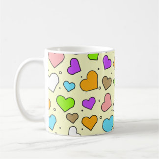 Mug Colorful Hearts Seamless Pattern  