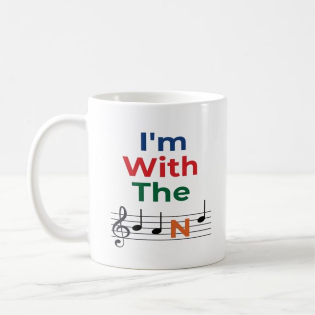 Mug Colorful I'm With The Band Musician Music Humour (Gauche)