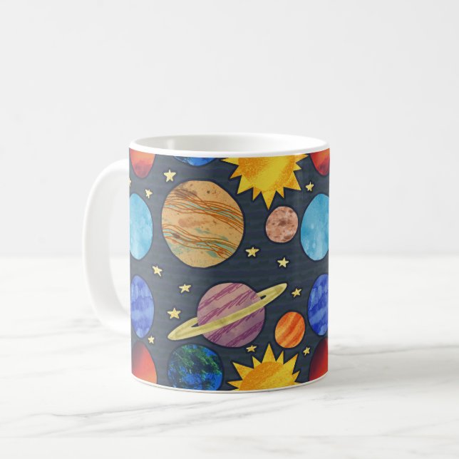 Mug Colorful Planets Space (Devant gauche)
