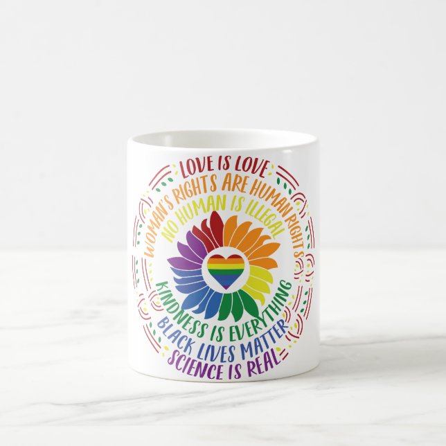 Mug Colorful Social Justice Flower Word (Centre)