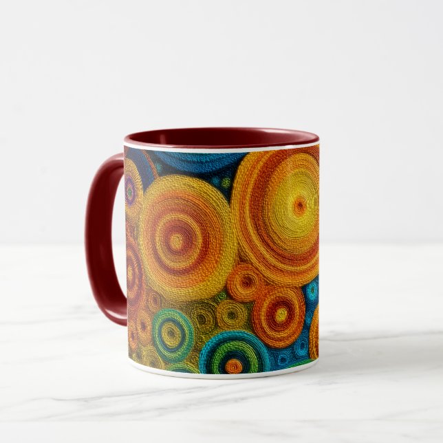 Mug Colorful Spiral Abstract Pattern Geometric Swirl (Devant gauche)