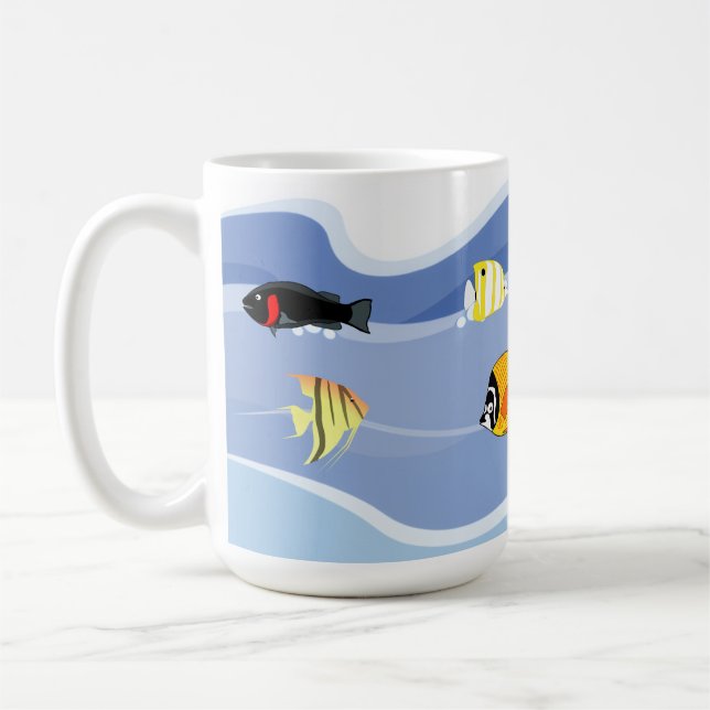 Mug Colorful Underwater Fish Coffee Cup – Coastal Gift (Gauche)