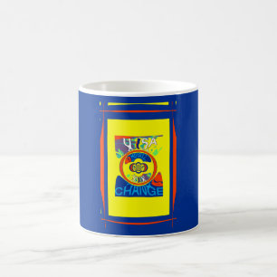 Mug Colorful USA Change : A Festive Design Art Print