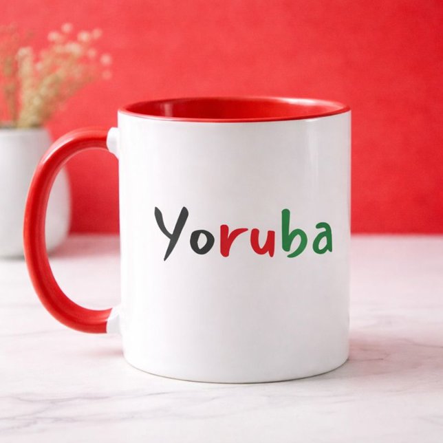 Mug Colorful Yoruba Pan African (Créateur téléchargé)