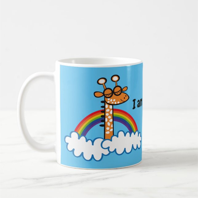 Mug Colorida Jirafa. Jirafa. Arcoiris, arco iris (Gauche)