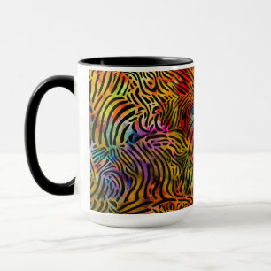 Mug Coloris dramatique à motif zèbre