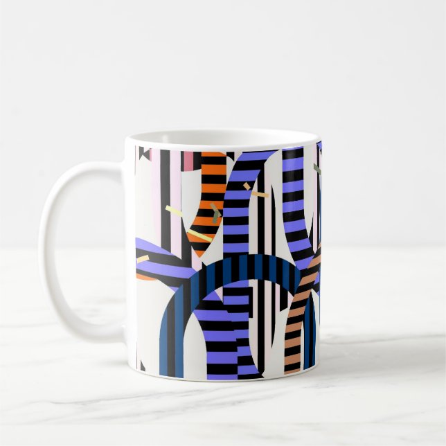Mug Colourful algorithmic art pattern  (Gauche)
