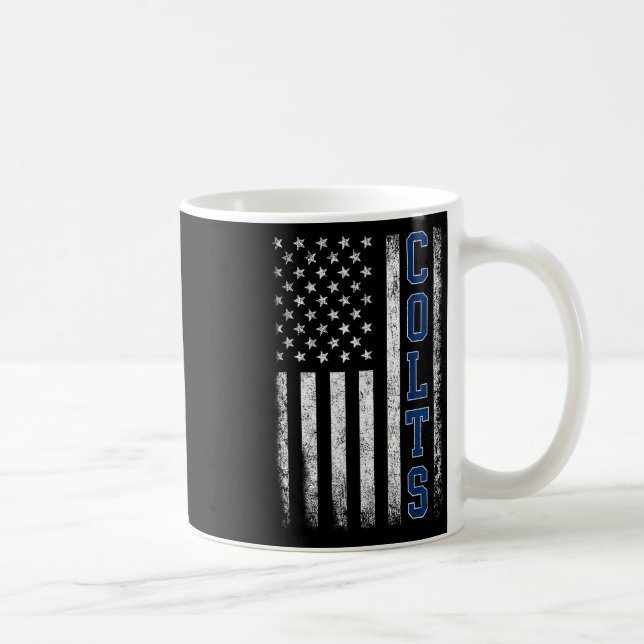 Mug Colts Vintage Rétro Hommes Femmes Garçon Fille (Droite)