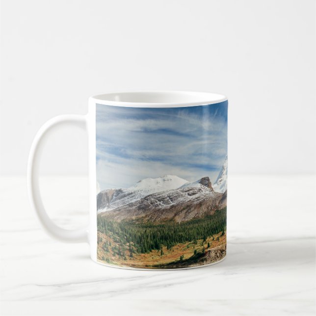 Mug Columbia Icefield panorama with snow covered mount (Gauche)